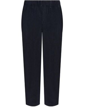 Homme Plissé Issey Miyake Pleated Straight-Leg Trousers - Blue