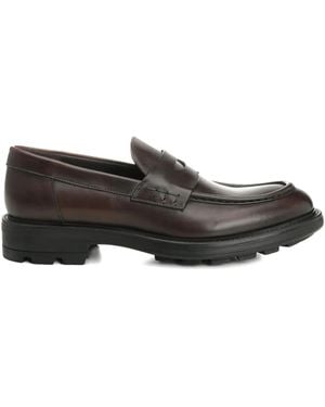 Corvari Leather Loafers - Grey