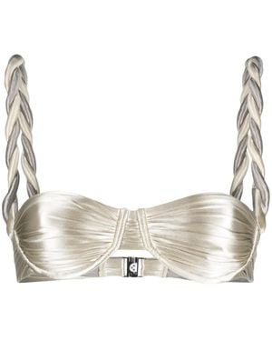 Isa Boulder Reversible Chunky-Rope Bikini Top - Natural