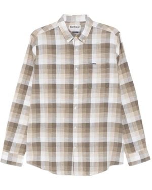Barbour Check-Pattern Shirt - White