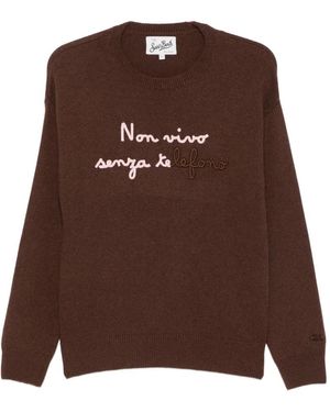 MC2 Saint Barth Embroidered Jumper - Brown