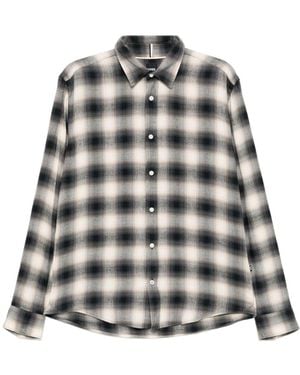 BOSS Plaid Long-Sleeves Shirt - Grey