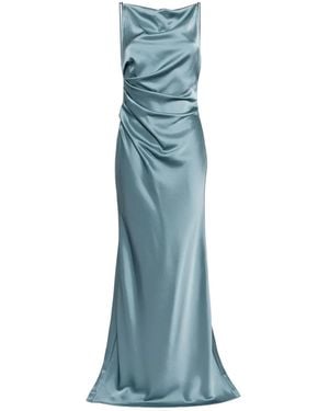Amsale Spaghetti-Straps Low-Back Dress - Blue