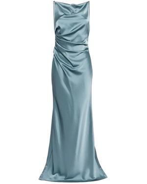 Amsale Spaghetti-Straps Low-Back Dress - Blue