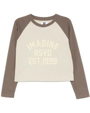 Izzue Slogan-Print Cotton T-Shirt - Natural