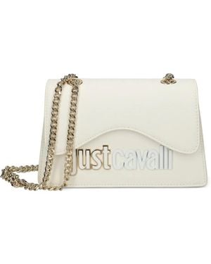 Just Cavalli Chain-Strap Shoulder Bag - White