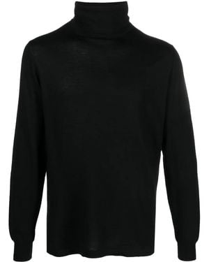 Eraldo Roll-Neck Wool-Blend Jumper - Black