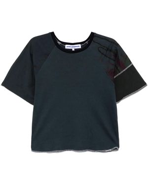 Stain Shade Panelled T-Shirt - Blue