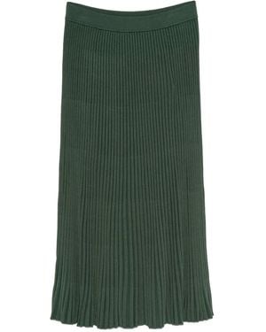 Zimmermann Gonna Midi Plissettata - Verde