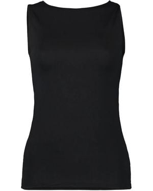 Majestic Filatures Crew-Neck Sleeveless Tank Top - Black