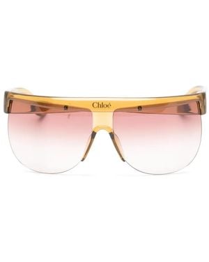 Chloé Gradient Geometric-Frame Sunglasses - Pink