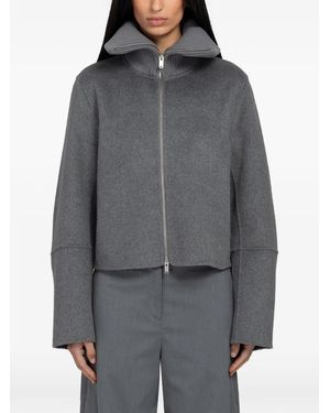 Samsøe & Samsøe Sacleo Ribbed-Neck Jacket - Grey