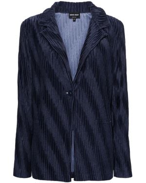 Giorgio Armani Pleated Jacket - Blue