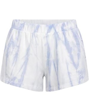 Guess Tie-Dye Mini Shorts - White