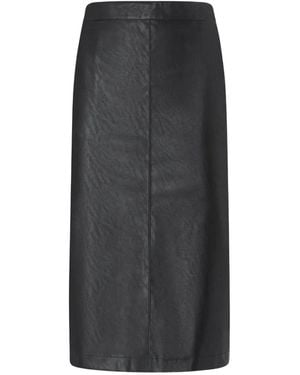 Pinko Nappa Leather-Effect Pencil Skirt - Black