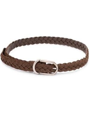 Brunello Cucinelli Braided Suede Belt - Brown