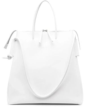 Marsèll Borsa Tote Con Logo Goffrato - Bianco
