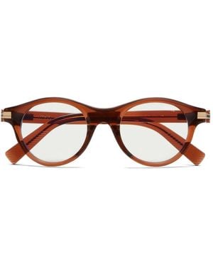ZEGNA キャットアイ眼鏡フレーム - ブラウン