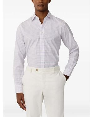 Hackett Camicia Tattersall Pimlico - Bianco