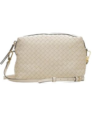 Poche Paris Woven Cross Body Bag - Grey