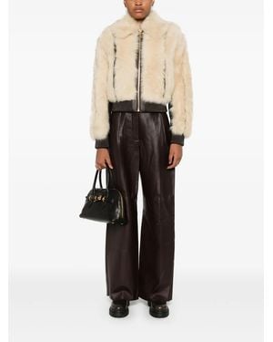 Zimmermann Leather Wide-leg Trousers - Black