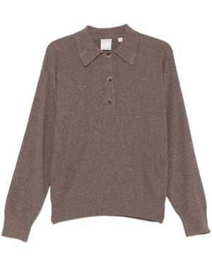Calvin Klein Long-Sleeve Polo Shirt - Brown