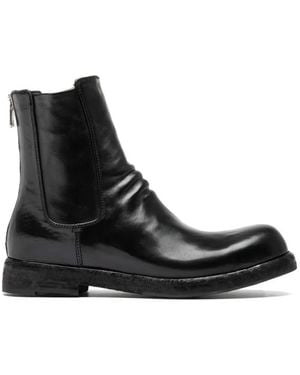 Officine Creative Bulla Dd Zip Leather Chelsea Boots - Black
