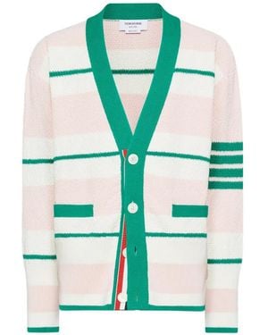 Thom Browne Seed Stitch 4-Bar Gestreept Vest - Groen