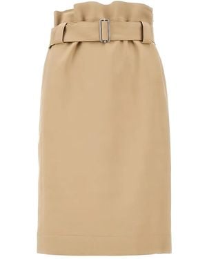 MSGM ベルテッド ペンシルスカート - ナチュラル