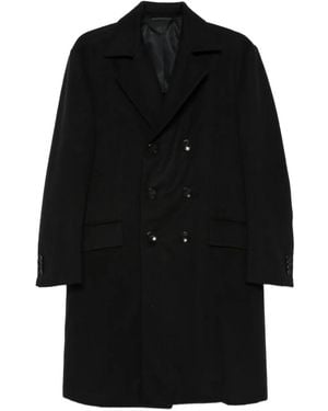 Kiton Manteau À Boutonnière Croisée - Noir