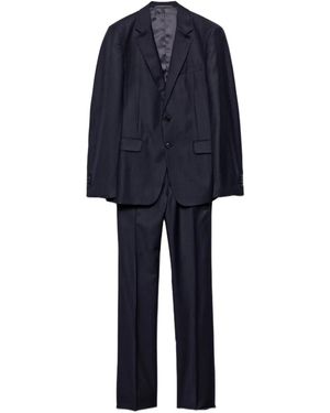 Prada Wool Cashmere Slim Suit - Blue