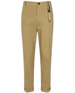Manuel Ritz Turn-Up Cuff Trousers - Natural