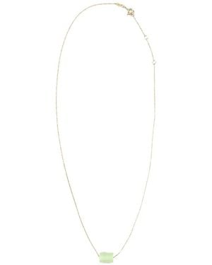 Aliita Deco Cilindro Chrysoprase Cylinder Necklace - White