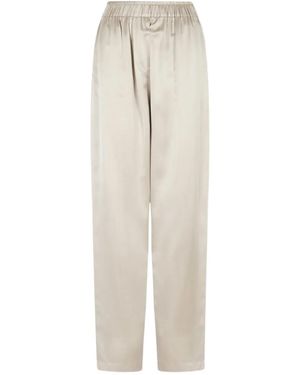 Giorgio Armani Elasticated Satin Pants - White