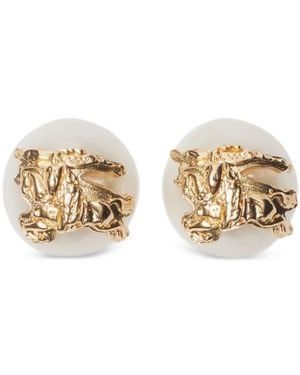 Burberry Knight Pearl Stud Earrings - Metallic