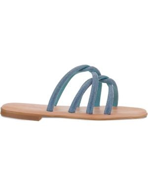 Kima Rhinestone-Embellished Sandals - Blue