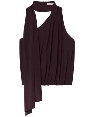 A.L.C. Top Celeste Con Cuello Halter - Morado