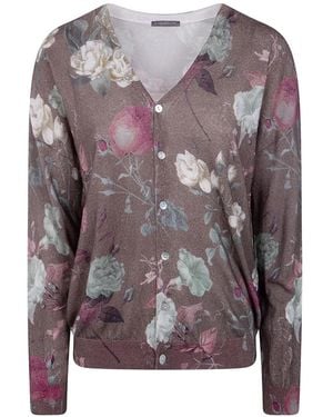 In bed with You Floral-Print Cardigan - Grey