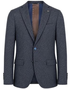 Manuel Ritz Single-Breasted Blazer - Blue