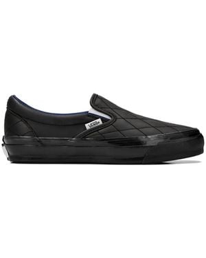 Vans Lx Classic Slip-On 98 Quilted Leather Sneakers - Black