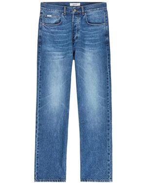 Forét Washed Straight-Leg Jeans - Blue