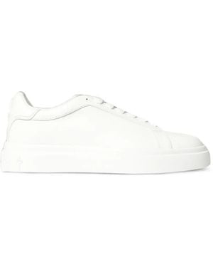 Cesare Paciotti Dagger-Detail Leather Trainers - White