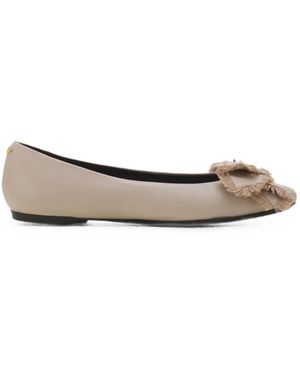 Lanvin The Bow Ballerina Flats - White