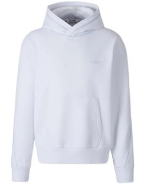 Givenchy Logo-Print Contrast-Stitch Hoodie - White