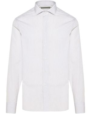 Canali Striped Shirt - White