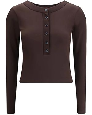 Citizens of Humanity Ribbed Long-Sleeve Top - Brown