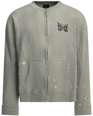 Needles Sweatshirt Im Deconstructed-Look - Grau