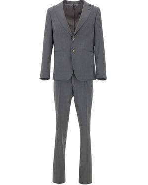 Santaniello Mélange-Effect Suit - Grey