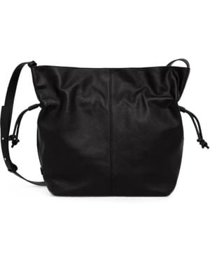 Marc O' Polo Sienna Drawstring Leather Bucket Bag - Black
