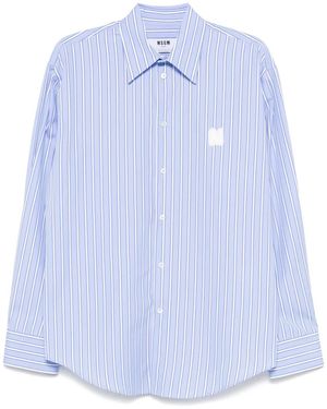 MSGM ストライプ シャツ - ブルー